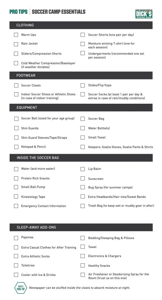 Soccer Camp Gear Checklist | PRO TIPS by DICK'S Sporting Goods