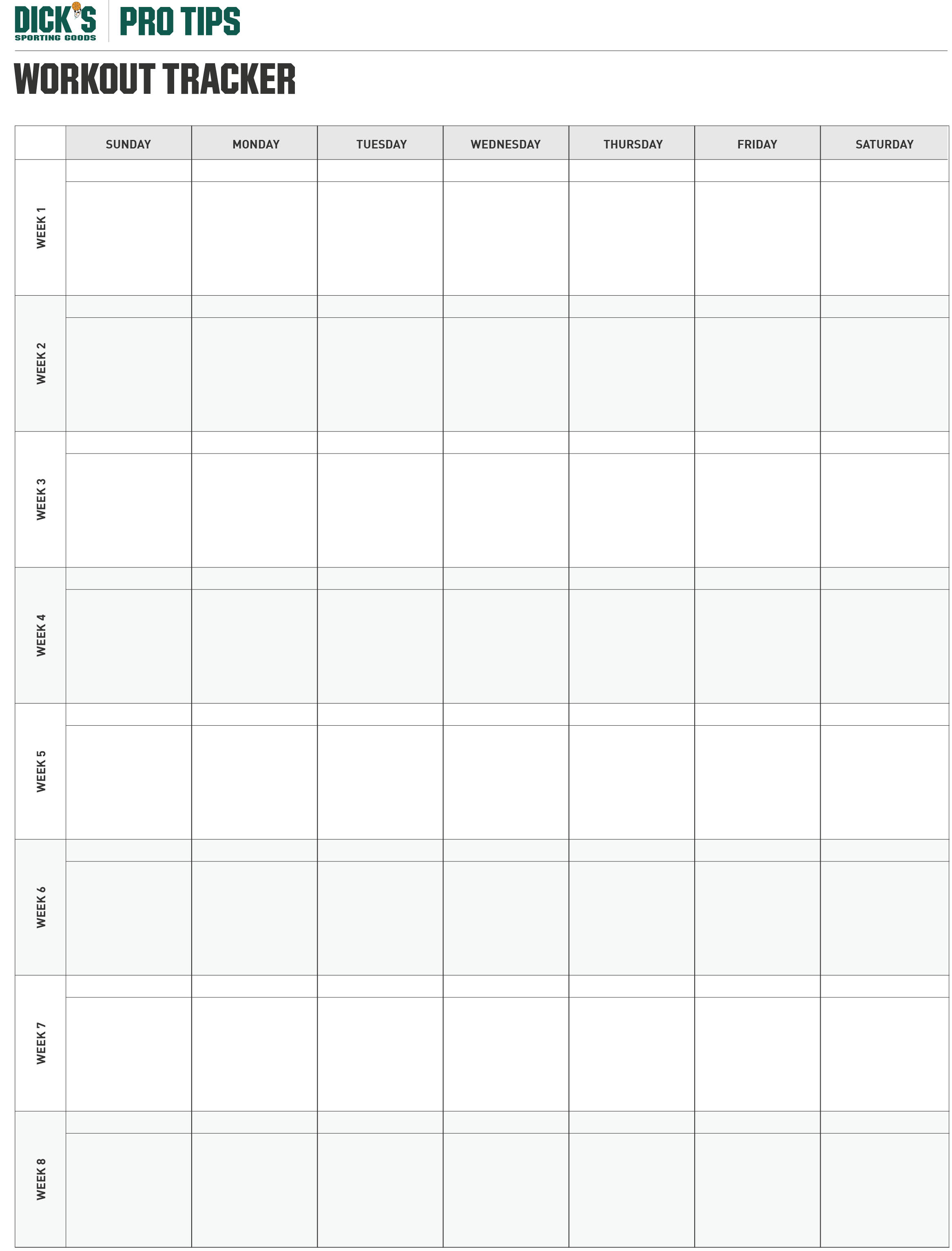 Workout Tracker Printable OFF 54 