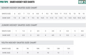 adidas hockey size chart