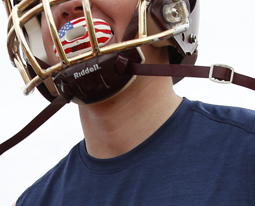 American Football Mouthguard Full Force with helmet attachment 