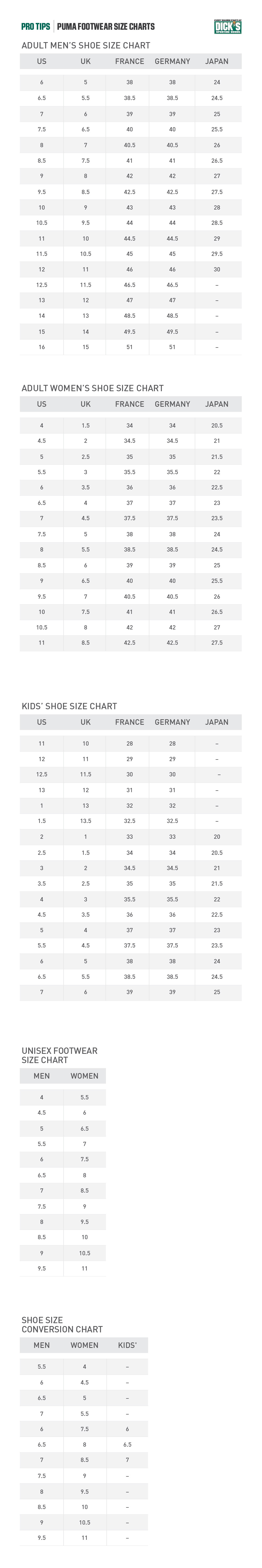 Are Puma Leggings True To Size Chart