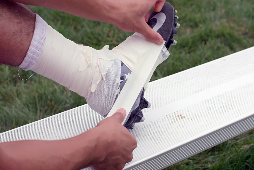 spatting, football cleat tape