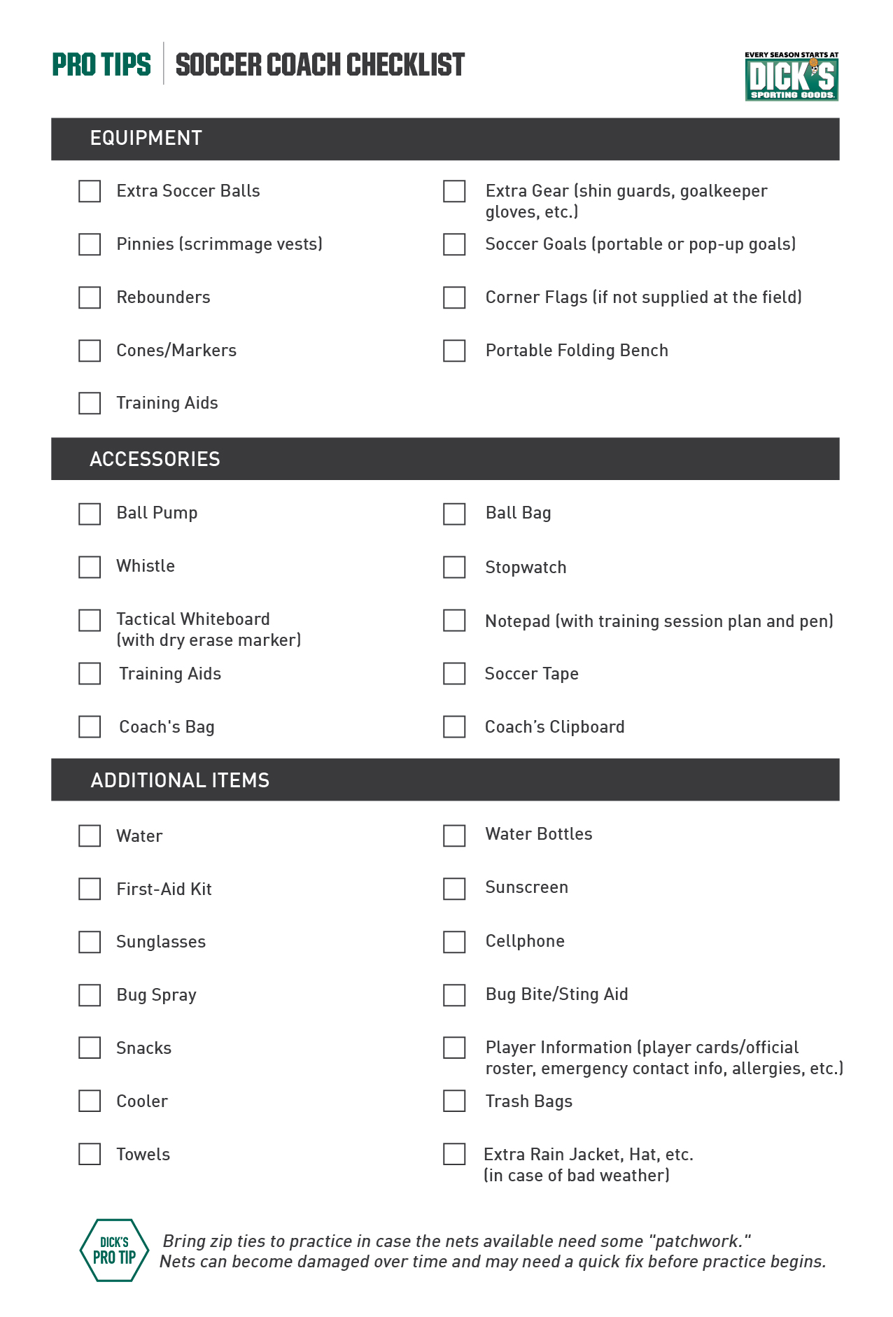 The Soccer Coach's Checklist | PRO TIPS By DICK'S Sporting Goods