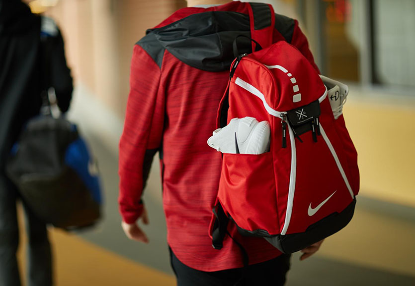 basketball backpack with shoe compartment