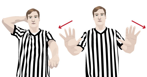 Blocking Foul Hand Signal In Basketball