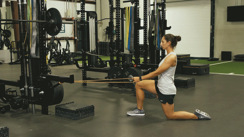 Woman Doing Single-Arm Row With Resistance Band
