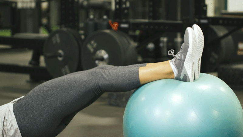 Hamstring Curl With Physio Ball
