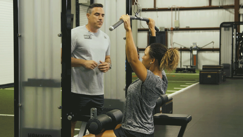 Woman Doing A Pulldown