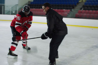 Professional Hockey Player P.K. Subban Practicing Gap Control