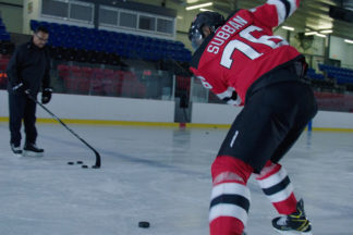Professional Hockey Player P.K. Subban Taking A Slap Shot