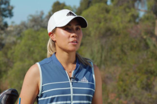 Danielle Kang wearing adidas golf apparel