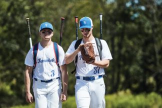 Two Youth Baseball Players