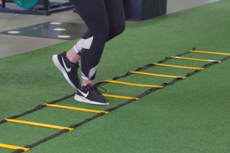 Athlete Using Agility Ladder