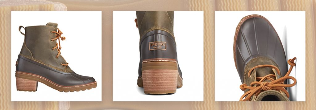 Sperry Women’s Saltwater Heel Leather Duck Boots