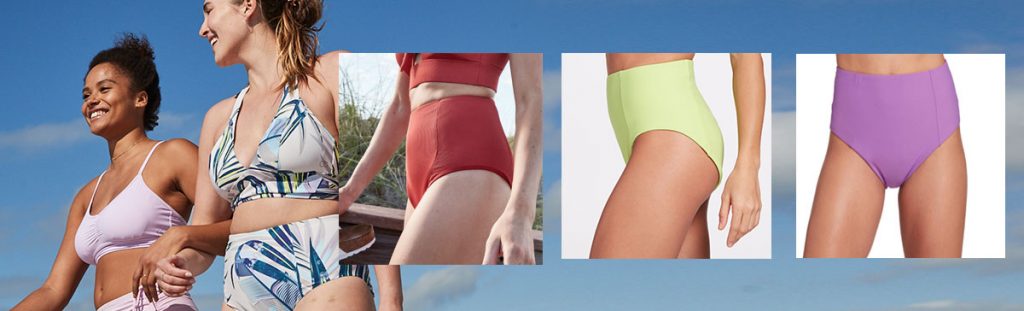1. CALIA by Carrie Underwood Women's High Rise Sculpting Swim Bottoms