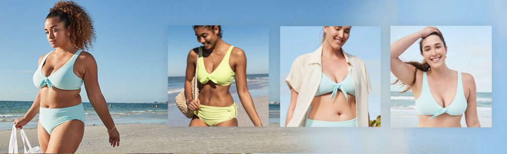 CALIA by Carrie Underwood Women's Tie Front Bikini Top