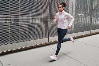 Image features woman running